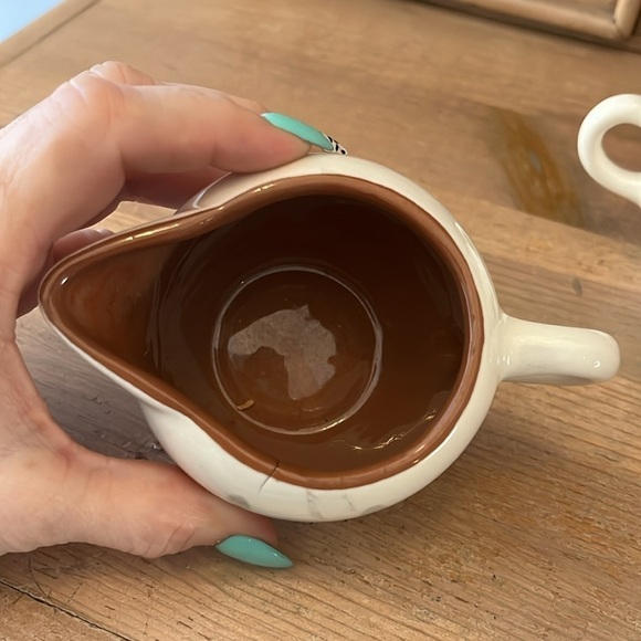 Vintage Stangl Pottery Amber Glo Lidded Sugar Bowl Creamer 1950’s USA Hand Paint - Picture 6 of 10